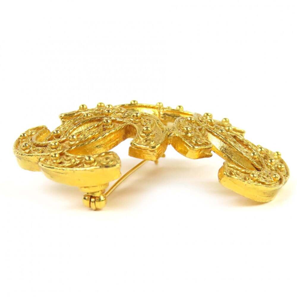 CHANEL Vintage Gold Logo Brooch - Picture 4 of 6